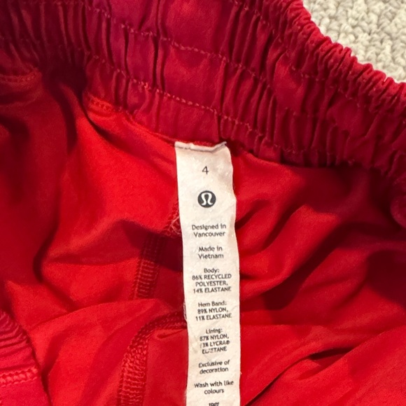 Lululemon Athletica Vibrant Red Mini Skirt - Picture 3 of 3